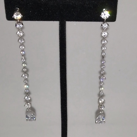 3ctw Pear Dangle Earrings - Picture 9 of 11